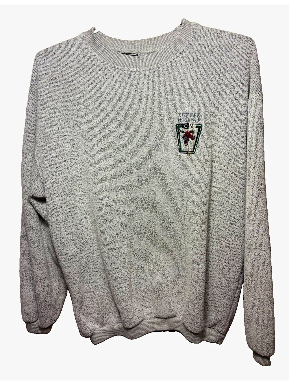 Vintage 90s Sansegal Copper Mountain CO Ski Sweater Knit Crewneck Sz M USA